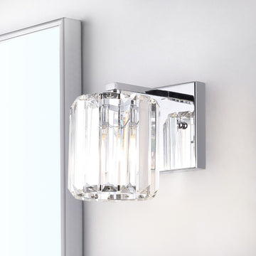 Coco Prism Vintage Metal/Glass Classic Glam LED Vanity Light - JONATHAN Y